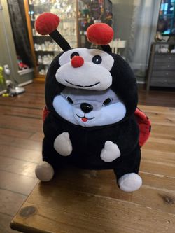 HAMSTER Dressed As LADYBUG 10" PLUSH Stuffed Animal Toy