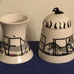 Anthropologie Florence Balducci Baloo Animal Alphabet Sugar Pot AND Cremer