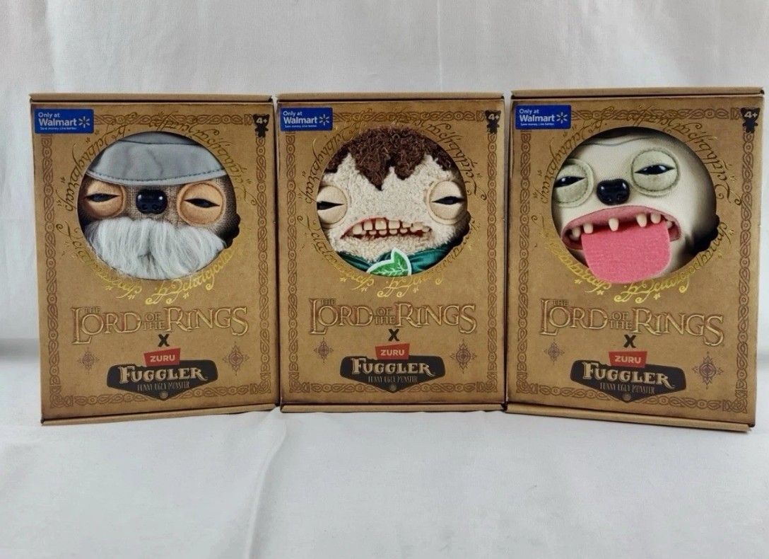 Fuggler X Lord of the Rings : Set Of 3 Frodo Sméagol Gandalf Funny Ugly Monster