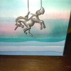 Vintage Unicorn Necklace With Charm