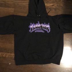 Black and purple Thrasher hoodie