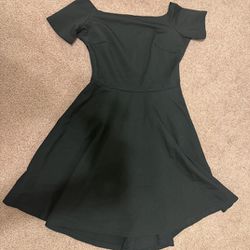 New Medium Black Short Flair Retro Dress