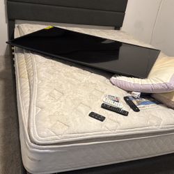 Queen  Size Bed With Platform Frame 