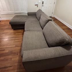 brownish/grey couch 