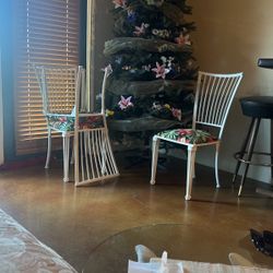 Floral Metal chairs