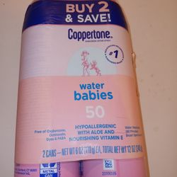 Coppertone Water Babies SPF 50 Sunscreen Spray 2-Pack