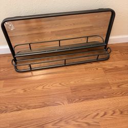 Metal mirror/shelf