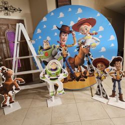 Toy Story Theme Backdrop Set Up