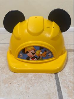 Disney Mickey Mouse Yellow Construction Worker Hard Hat Mickey Ears Pretend Play