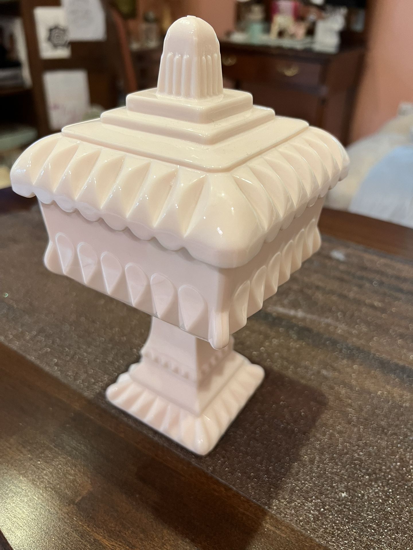 Pink Compote with Lid