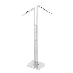 Two ULINE Slant Arm Clothes Racks - 2-Way