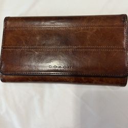 Lether Coach Wallet Vintage 