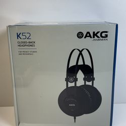 New!! Harman AKG K52 Closed-Back Headphones 