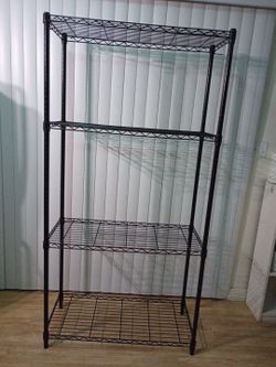 72” height,4 tiers steel wire shelving unit , see photos for measurements and details, cash only.