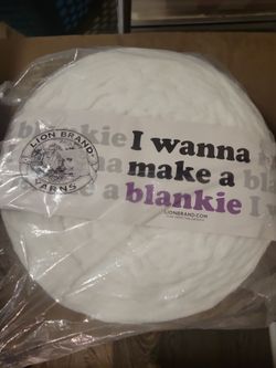Lion Brand Yarns Make a Blankie Jumbo Roll - 2 NEW Rolls