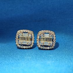 Moissanite 0.69 ctw Square Earrings