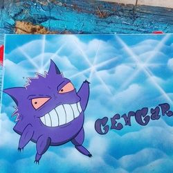 Original Gengar Pokemon Acrylic Painting