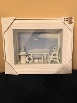 Beach Scene Shadow Box Decoration