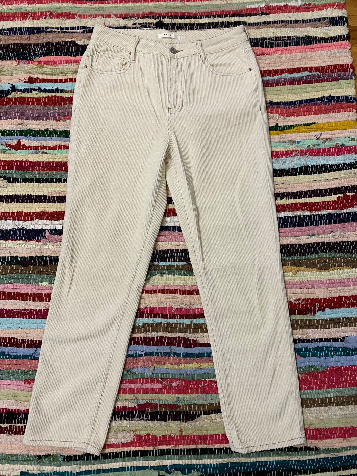 PacSun Mom Jeans (Beige Corduroy) size 27