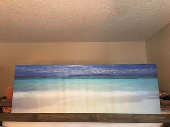 Painting Art Long and Narrow Printed Ocean