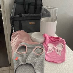 Dog Car seat,  Water Tower. Outfits