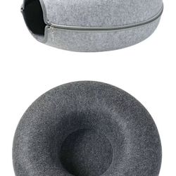 Indoor Cats Detachable Round Felt Cat Bed, Four Seasons Available Cat Nest