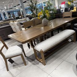 6pc Dining Set ✨ Long Table 108”L 