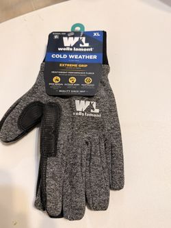 Guantes Wells Lamont para hombre, paquete de 2, de felpa de alto rendimiento, con palma de PVC, 