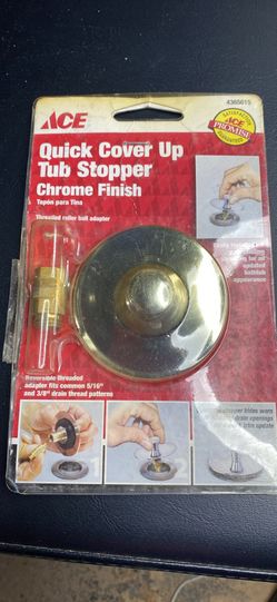 Quick cover up tub stopper chrome finish