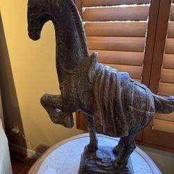 Vintage Tang Dynasty horse sculpture - Amazing Condition- 31” T x 19” L - Value over $3200