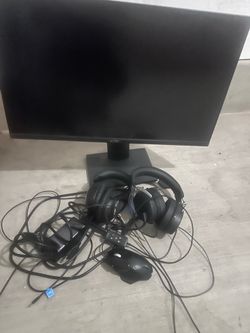 KTC Monitor, Logitech G502 Mouse, and Gaming Headset Bundle