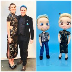 Custom Gift, Personalized Gift, Caricature Topper Cake