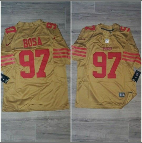 Nick Bosa Gold 49ers Nike Jersey