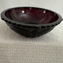 Avon Ruby Red Cape Cod Serving Bowl