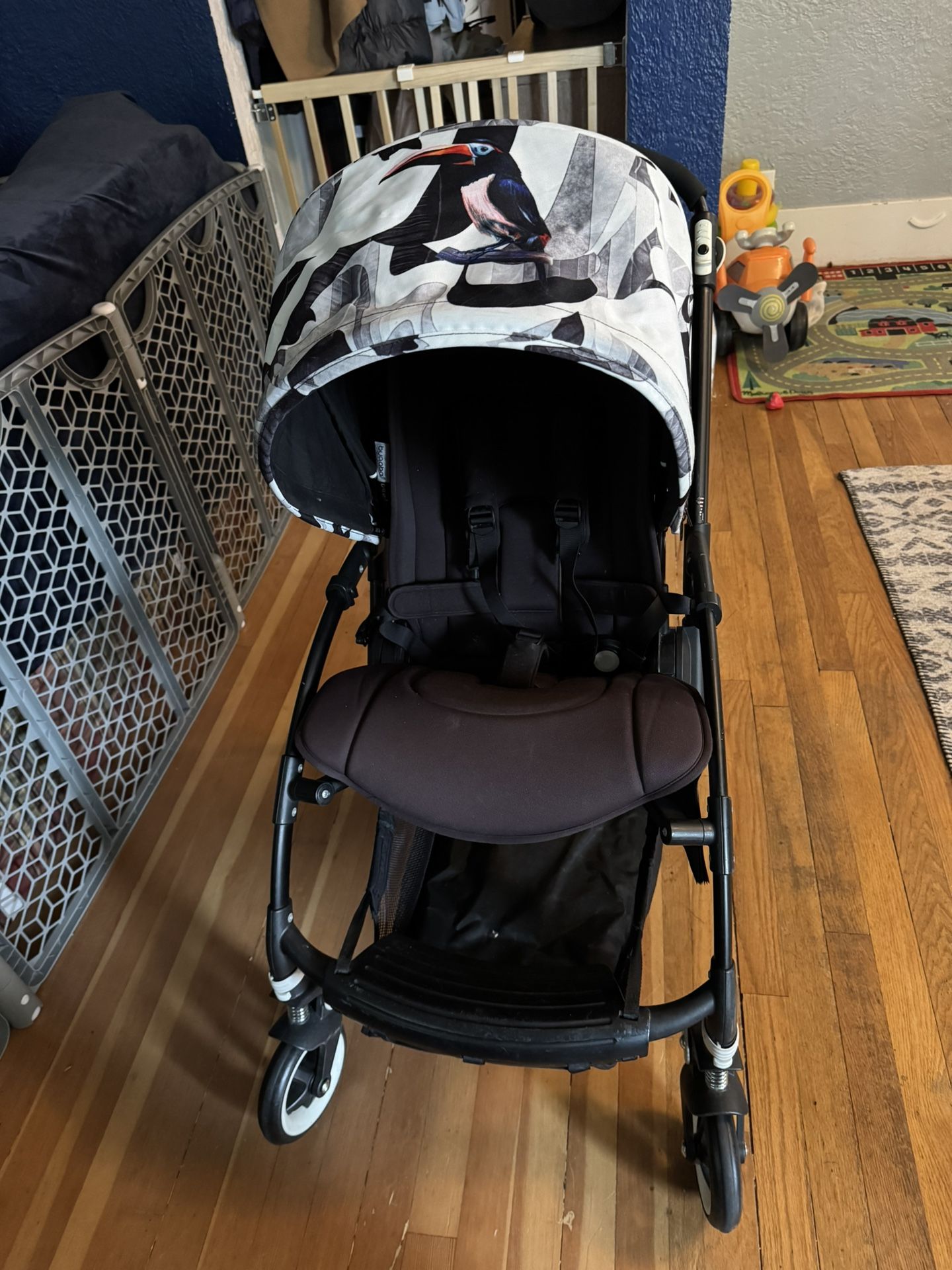 Bugaboo Bee 3 With Bassinet, Toddler Ride On Board, Car seat Adapter, Hooks And Cup Holder