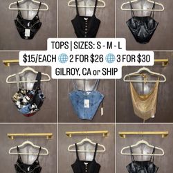 TOPS $15 | $26 FOR 2 | $30 FOR 3