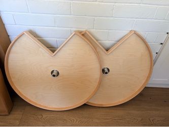 Century Components Contender Series Lazy Susan - Two 32" Pie Cut Shelves