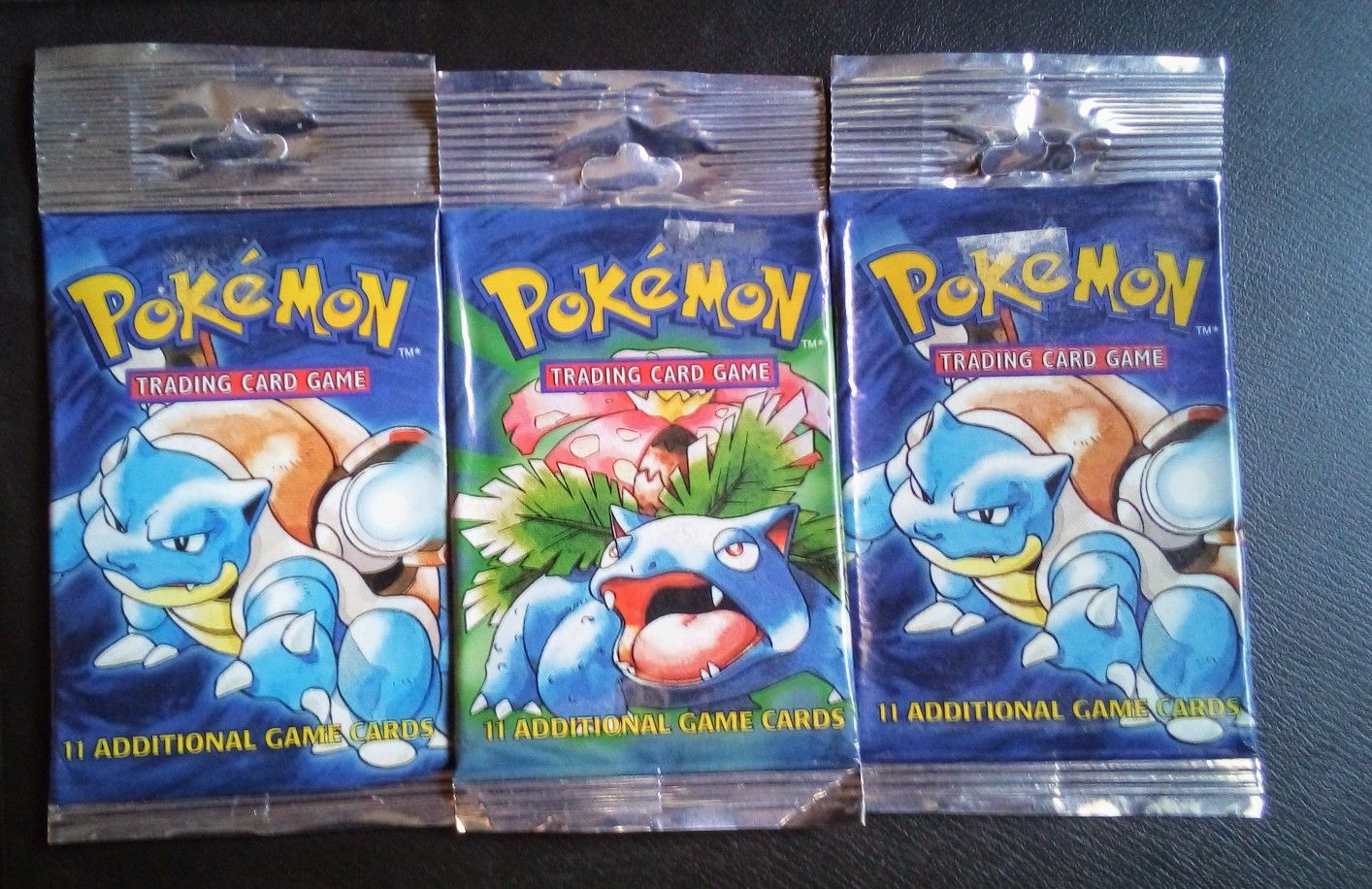 3 Wotc base set pokemon booster packs