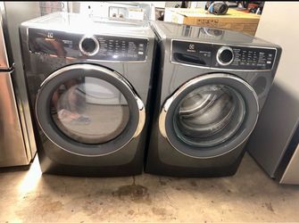 Front load washer and dryer set