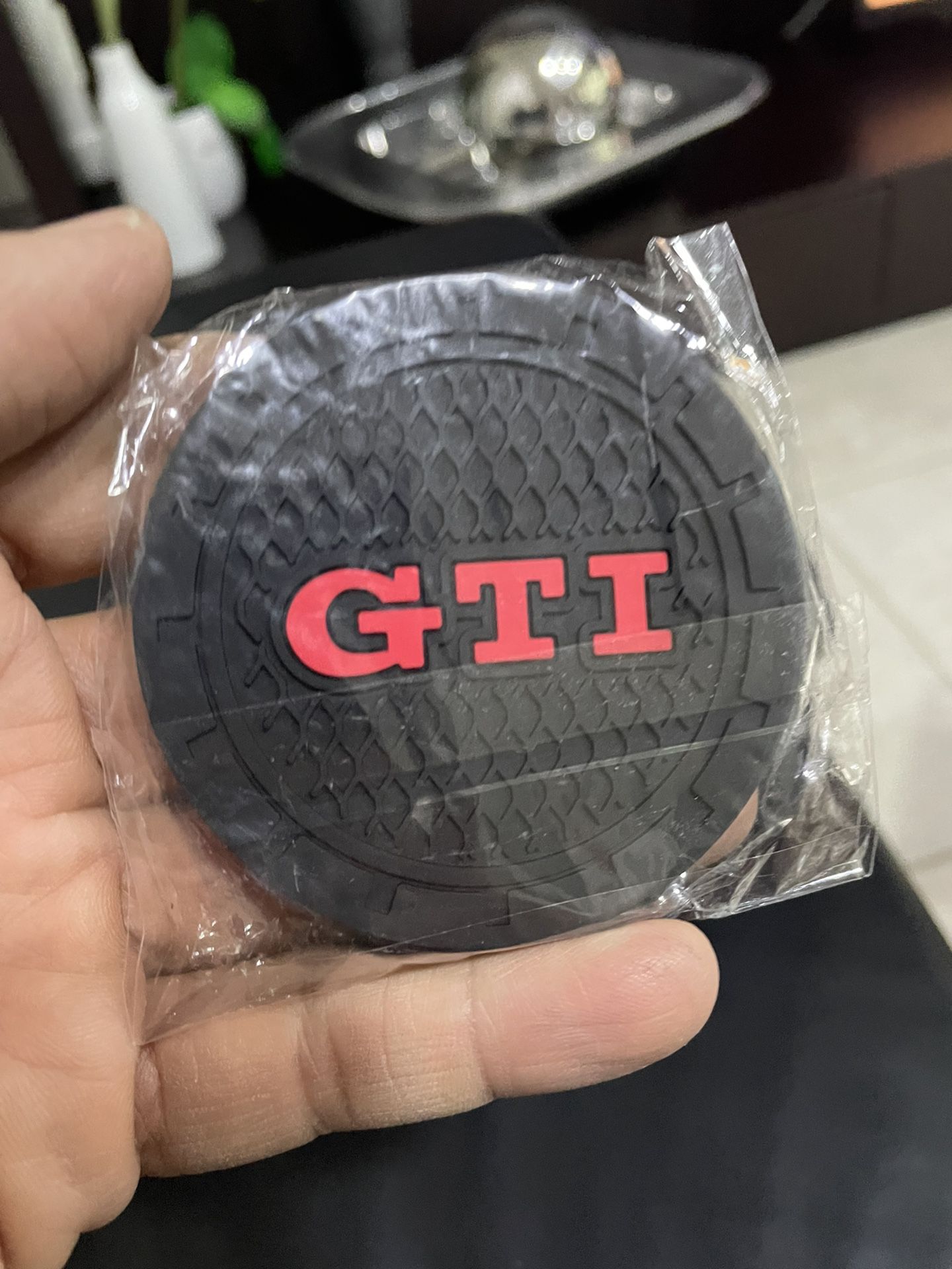 Set of 2 car coasters for cup holders  GTI