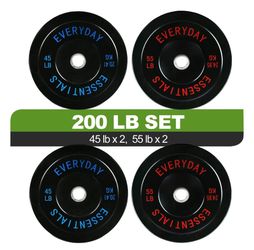 Bumper plates 45 & 55 pounds (brand new)