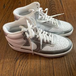 Nike Silver and White Sneakers 