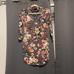 Light Purple Floral Dress, L