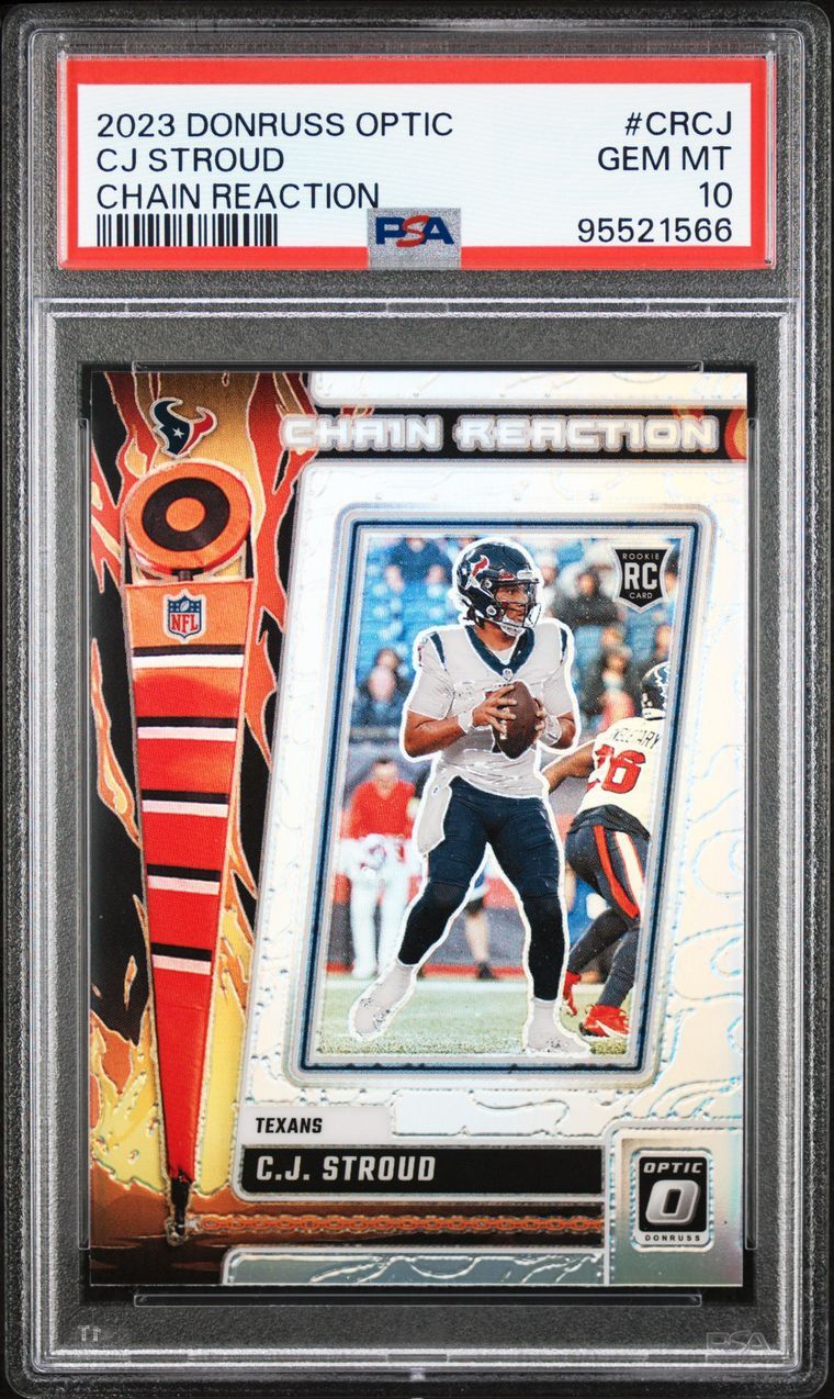 2023 Donruss Optic CJ Stroud Chain Reaction Rookie #CR-CJ PSA 10 Houston Texans