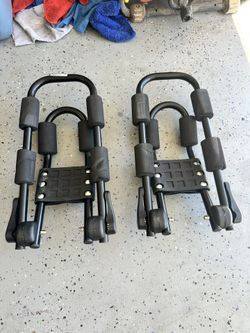 Kayak Roof Rack 2 Pairs J-Bar Carrier Holder for Canoe, SUV, Cars, Truck, Surf Ski, Car Top Mount Ra