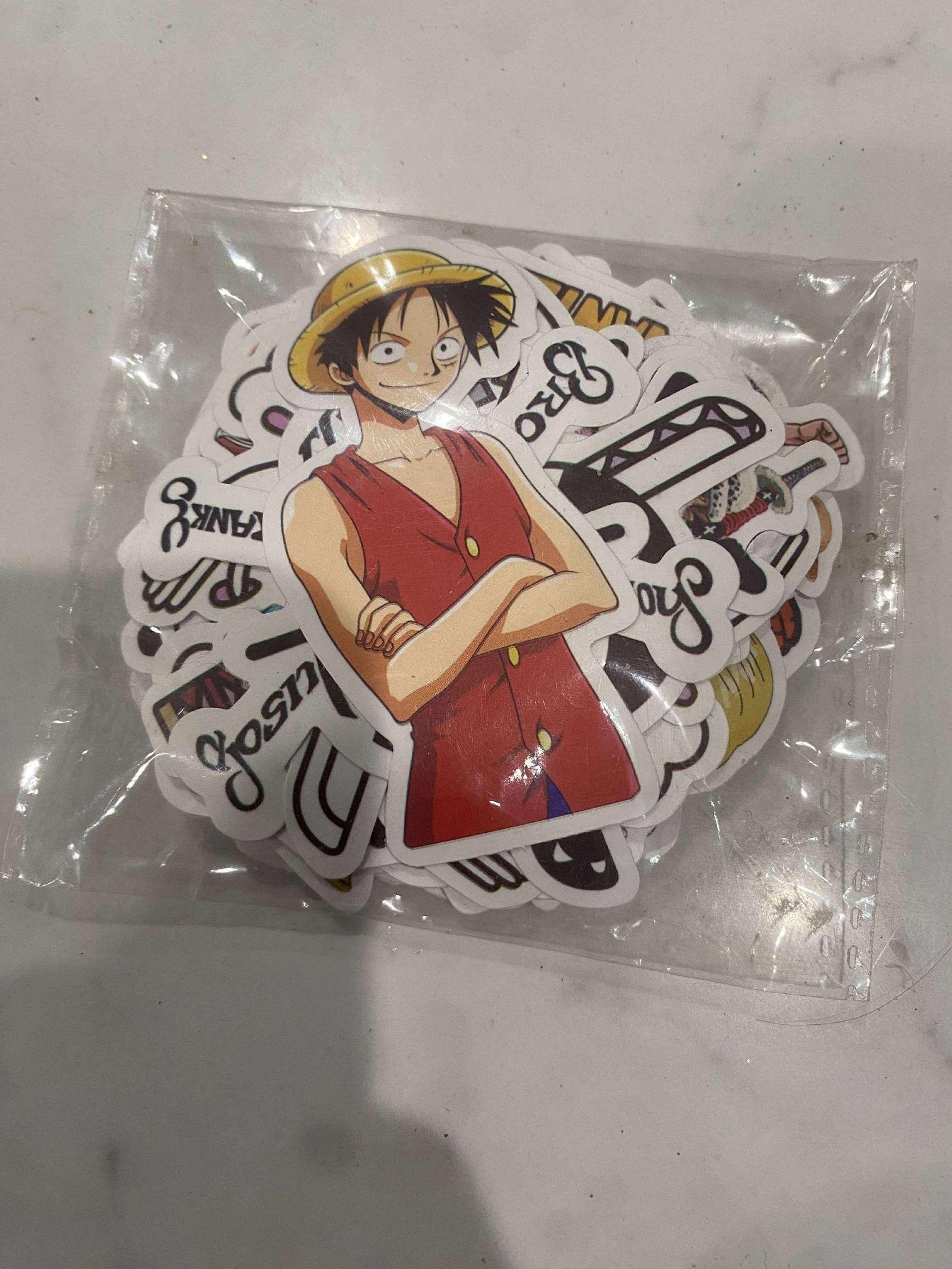 One Piece Random Sticker Lot - 50pcs - Anime Luffy OP - 2 inch Size