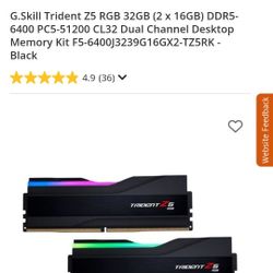 G.Skill Trident Z5 RGB 32GB (2 x 16GB) DDR5-6400