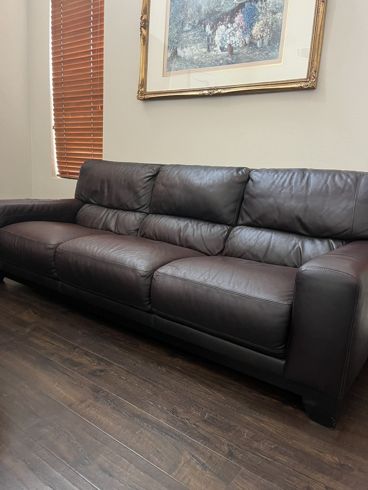 2 Genuine leather Sofas (top Grade/$6k Value) For $500 Each