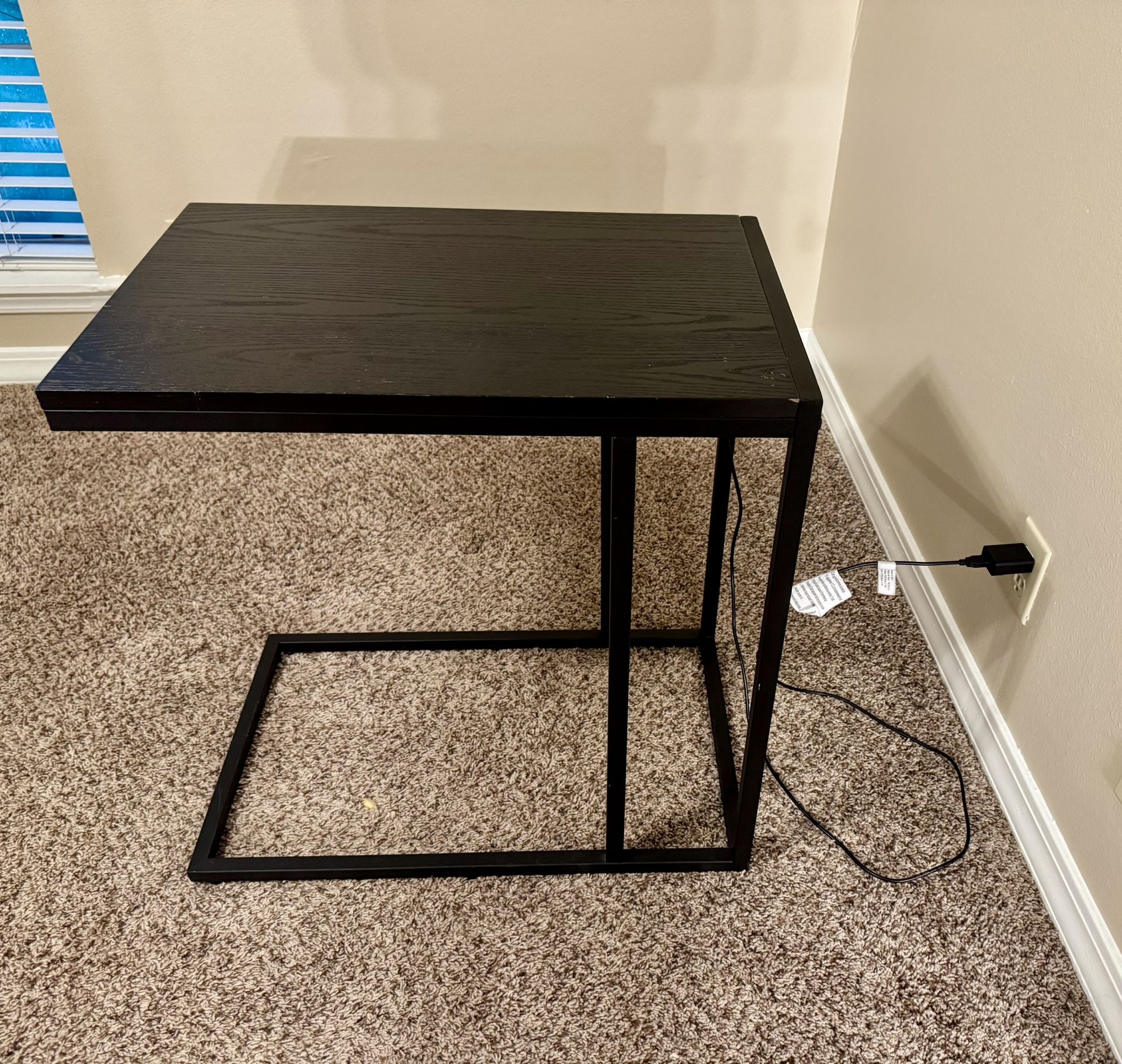 Side Table With USB Port