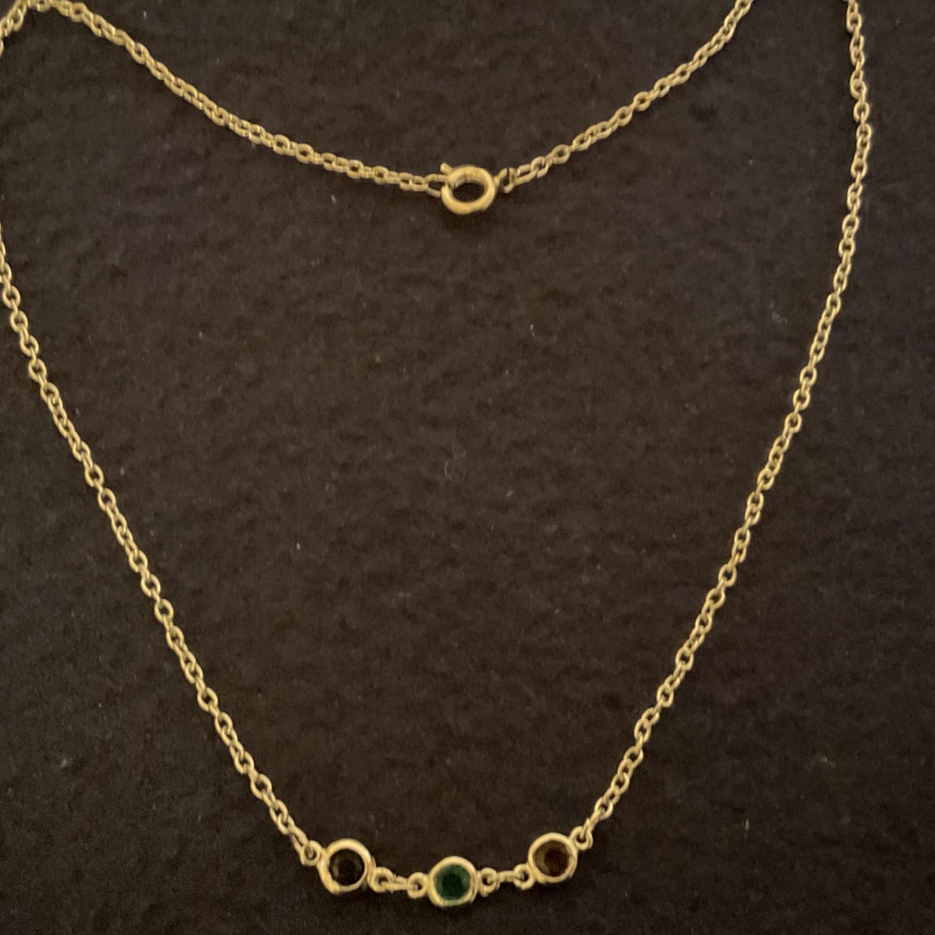 14” SilverTone Necklace /choker With Multi -color Crystals